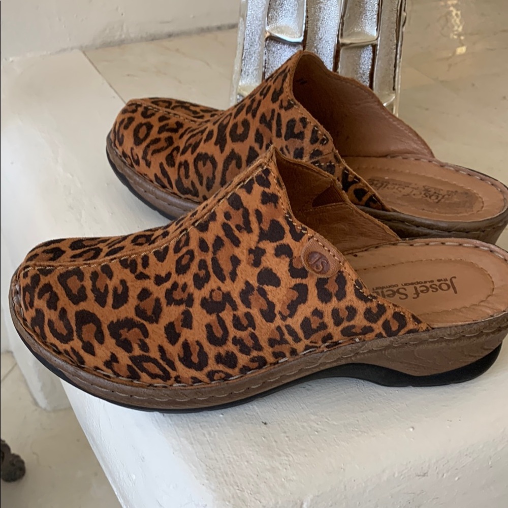 Josef Seibel Brown Clogs with Slip-On Design